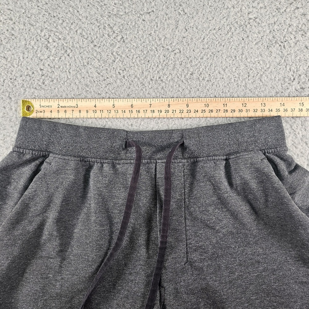 Lululemon Gray City Sweat Shorts Mens M Drawstring Pull On Zip Pockets Logo Gym - Picture 9 of 12